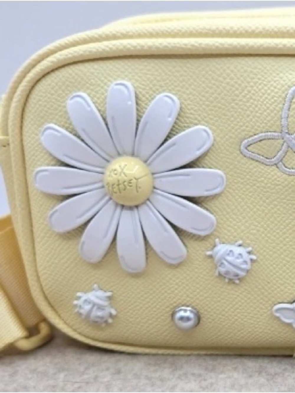 Betsey Johnson Yellow Daisy, Ladybug, and Butterfly Crossbody Purse - Picture 3 of 5